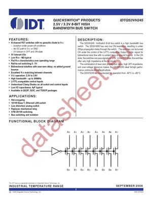 IDTQS3VH245PAG8 datasheet  